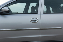 Opel Corsa C 2000–2006 Hromēti durvju rokturu apdares rāmīši (4 gab., nerūs. tērauds) foto 1