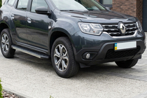 Renault Duster 2018–2024 Sānu sliekšņi Duru (2 gab., alumīnijs) foto 1