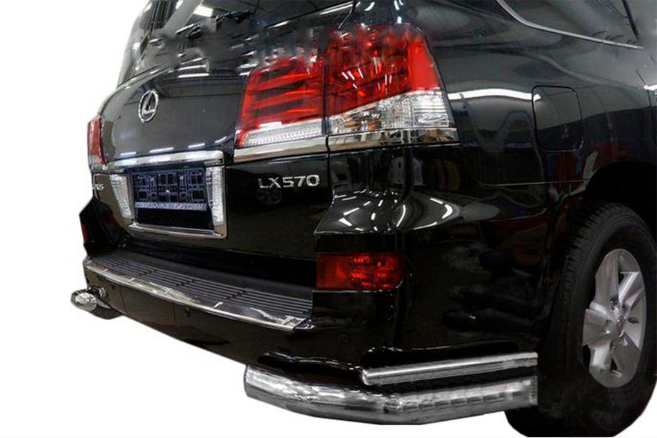 Lexus LX570/450d 2008–2022 Aizmugurējie dubultie stūra aizsargi (nerūsējošais tērauds) Image