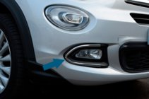 Fiat 500X 2014–2024 Miglas lukturu uzlikas (nerūsējošais tērauds) foto 1