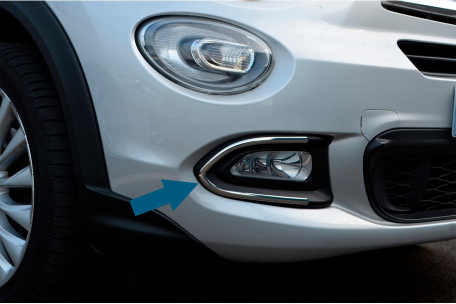 Fiat 500X 2014–2024 Miglas lukturu uzlikas (nerūsējošais tērauds) Image