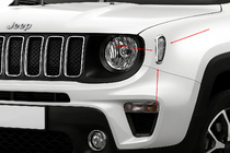 Jeep Renegade 2014– Hroma uzlikas sānu pagrieziena atkārtotājiem (2 gab., nerūsējošais tērauds) foto 1