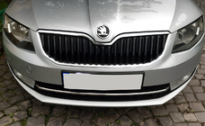 Skoda Octavia III A7 2013–2019 Priekšējā bufera aizsarguzlika 13-17 (nerūsējošais tērauds) foto 5