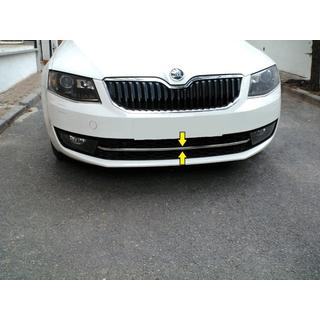 Priekšējā bufera aizsarguzlika 13-17 (nerūsējošais tērauds) Skoda Octavia III A7 2013–2019 foto 1