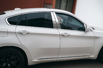 BMW X6 E71 2008–2014 Pilns logu rāmju apdares komplekts (10 gab., nerūsējošais tērauds) foto 1