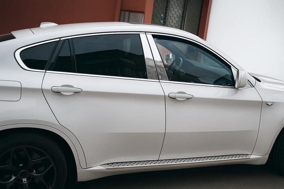 BMW X6 E71 2008–2014 Pilns logu rāmju apdares komplekts (10 gab., nerūsējošais tērauds) Image