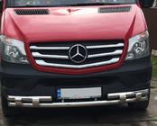 Mercedes Sprinter W906 2006–2018 Priekšējais apakšējais aizsargstienis Shark (nerūsējošais tērauds) no 2013. gada foto 3