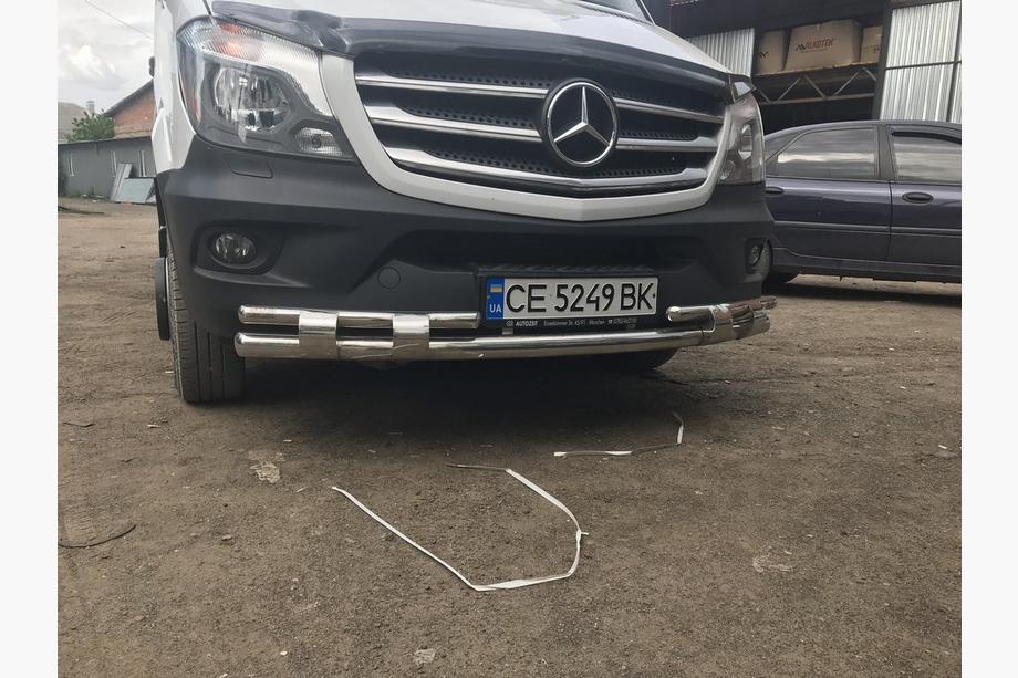 Mercedes Sprinter W906 2006–2018 Priekšējais apakšējais aizsargstienis Shark (nerūsējošais tērauds) Foto 5