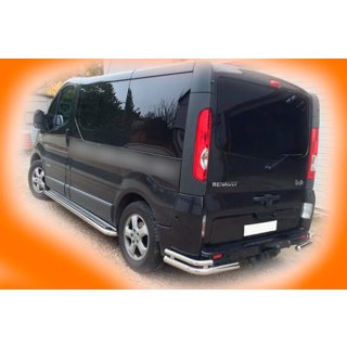 Aizmugurējie stūra aizsargi AK003-Подвійний (nerūsējošais tērauds) Opel Vivaro 2001–2015 foto 2