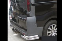 Renault Trafic 2001–2015 Aizmugurējie stūra aizsargi AK003-Подвійний (nerūsējošais tērauds) foto 3