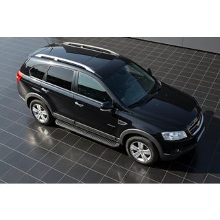 Sānu kāpšļi Tayga Black (2 gab., alumīnijs) Chevrolet Captiva 2006–2019 foto 1