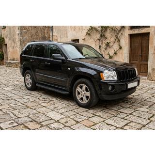 Sānu sliekšņi Tayga Black (2 gab., alumīnijs) Jeep Grand Cherokee WK 2004–2010 foto 1