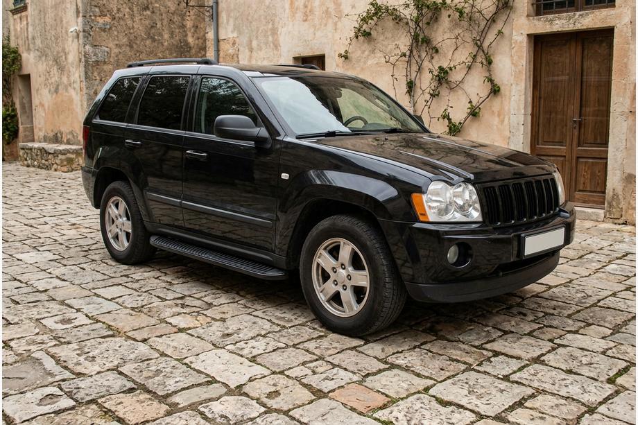 Jeep Grand Cherokee WK 2004–2010 Sānu sliekšņi Tayga Black (2 gab., alumīnijs) Foto 1