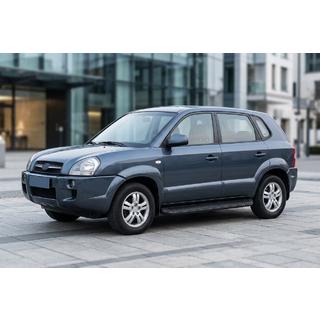 Sānu sliekšņi Tayga Black (2 gab., alumīnijs) Hyundai Tucson JM 2004– foto 1