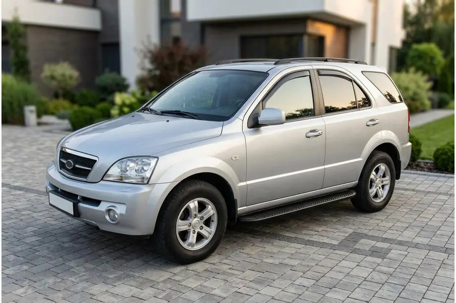 Kia Sorento I BL 2002–2009 Sānu sliekšņi Tayga Black (2 gab., alumīnijs) Image