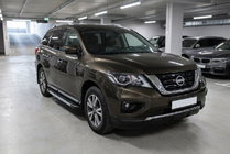 Nissan Pathfinder R52 2012–2021 Sānu sliekšņi RedLine V1 (2 gab., alumīnijs) foto 1