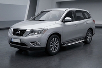 Nissan Pathfinder R52 2012–2021 Sānu sliekšņi Sunrise (2 gab., alumīnijs) foto 1