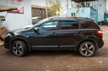 Nissan Qashqai 2007–2010 Logu vēja deflektori ar hromētu līsti (4 gab., Niken) foto 4