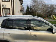 Volkswagen Tiguan 2007–2016 Logu vēja deflektori ar hromētu līstīti (4 gab., Niken) foto 3