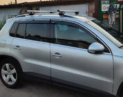 Volkswagen Tiguan 2007–2016 Logu vēja deflektori ar hromētu līstīti (4 gab., Niken) foto 2