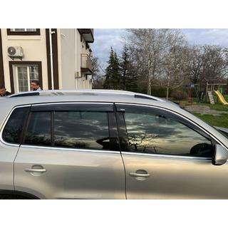 Logu vēja deflektori ar hromētu līstīti (4 gab., Niken) foto 3