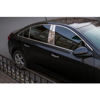 Durvju statņu uzlikas (6 gab., nerūsējošais tērauds) Chevrolet Cruze 2009–2015 foto 1