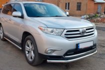 Toyota Highlander 2008–2013 Priekšējais aizsargstienis ST008 (2010-2013, nerūsējošais tērauds) foto 3