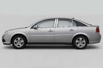 Opel Vectra C 2002–2008 Hroma uzlikas durvju statņiem (6 gab., nerūsējošais tērauds) foto 3