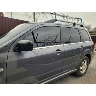 Apakšējā logu apmale (6 gab., nerūsējošais tērauds) Mitsubishi Outlander 2001–2006 foto 1