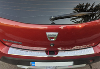 Renault Sandero 2007–2013 Aizmugurējā bufera aizsarguzlika Carmos V1 (nerūsējošais tērauds) foto 1