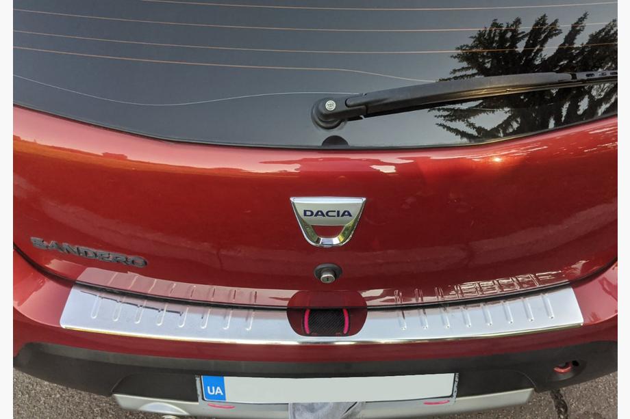 Renault Sandero 2007–2013 Aizmugurējā bufera aizsarguzlika Carmos V1 (nerūsējošais tērauds) Image