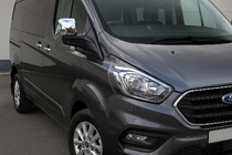 Ford Custom 2013–2022 Spoguļu uzlikas pelēkas matētas (2 gab., plastmasa) foto 1