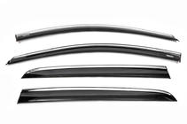 Volkswagen Golf 7/E-Golf 2012–2020 Logu vēja deflektori ar hromētu apmali HB (4 gab., Niken) foto 5