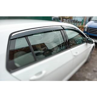 Logu vēja deflektori ar hromētu apmali HB (4 gab., Niken) Volkswagen Golf 7/E-Golf 2012–2020 foto 2