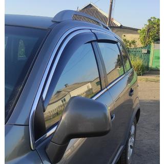 Logu vēja deflektori ar hromētu līsti (4 gab., Niken) Opel Antara 2006–2017 foto 3