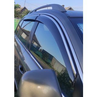 Logu vēja deflektori ar hromētu līsti (4 gab., Niken) Opel Antara 2006–2017 foto 2