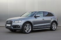 Audi Q5 2008–2017 Sānu sliekšņi Maydos V2 (2 gab., alumīnijs / nerūsējošais tērauds) foto 1