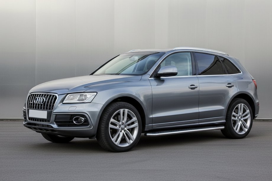 Audi Q5 2008–2017 Sānu sliekšņi Maydos V2 (2 gab., alumīnijs / nerūsējošais tērauds) Image