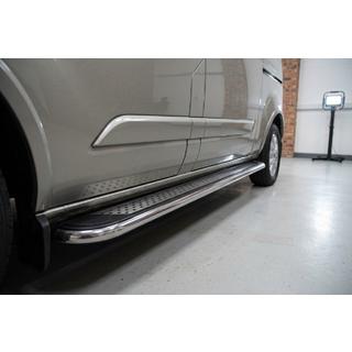 Sānu pakāpieni Maydos V2 (2 gab., alumīnijs/nerūsējošais tērauds) Ford Custom 2013–2022 foto 1