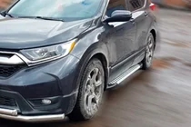 Honda CRV 2017–2022 Sānu pakāpieni Allmond Grey (2 gab., alumīnija) foto 1