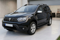 Renault Duster 2018–2024 Sānu sliekšņi Tayga Black (2 gab., alumīnijs) foto 1