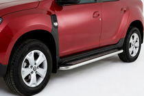 Renault Duster 2018–2024 Sānu sliekšņi Maydos V2 (2 gab., alumīnijs) foto 1