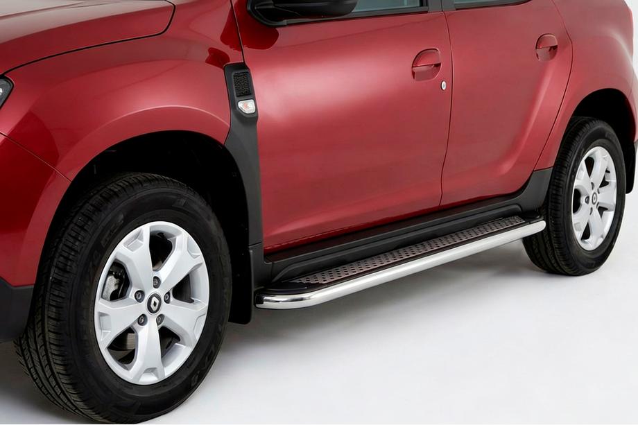 Renault Duster 2018–2024 Sānu sliekšņi Maydos V2 (2 gab., alumīnijs) Image