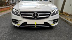 Mercedes E-klase W213 2016–2023 Hroma līste priekšējam bamperim 2016-2019 (nerūsējošais tērauds) foto 1