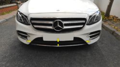 Mercedes E-klase W213 2016–2023 Hroma līste priekšējam bamperim 2016-2019 (nerūsējošais tērauds) foto 2