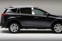Toyota Rav 4 2013–2018 Durvju statņu moldingi (8 gab., nerūsējošais tērauds) foto 1