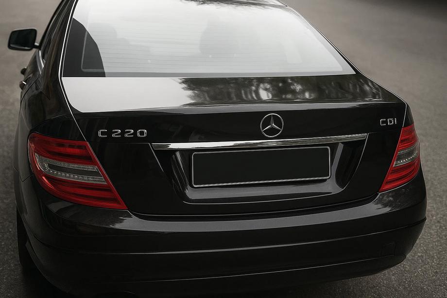 Mercedes C klase W204 2007–2015 Hroma līste virs numura zīmes (nerūsējošais tērauds) Image