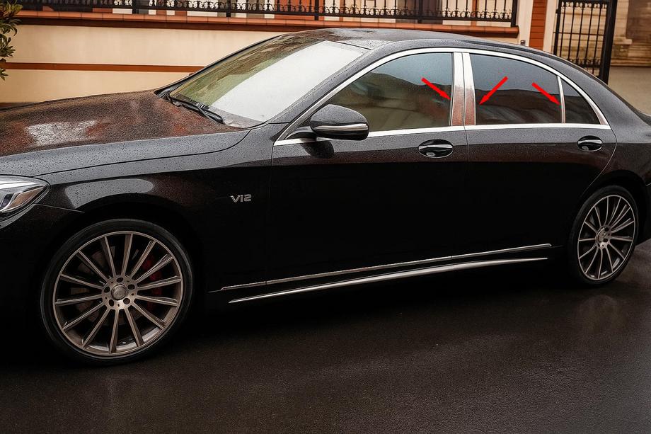 Mercedes S-class W222 2013–2022 Carmos statņu uzlikas (nerūsējošais tērauds) Image