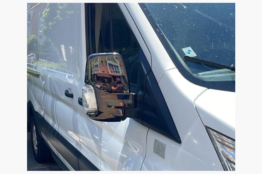 Ford Transit 2014– Spoguļu uzlikas melns hroms (2 gab., plastmasa) Image