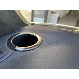 Glāžu turētāja apdare (2 gab., melns hroms) Volkswagen T6 2015–2024 foto 1